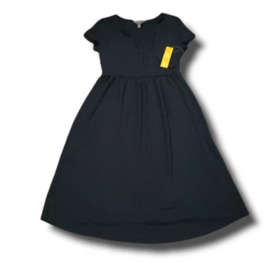 Stitch Fix | 41 Vestido de maternidad midi envolvente negro cuello en V Hawthorn Digulio talla M Foto 1 de 4