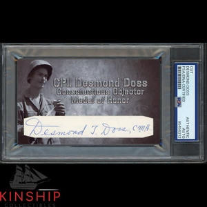 Desmond Doss signed Cut 3x5 Custom Card PSA DNA Slab WWII Rare Auto C4254 - Bild 1 von 2