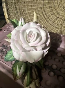 Boehm At Home Peace Rose #12252-04 for Home Interiors Bone China Sculpture Rare! - Picture 1 of 18