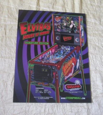 2019 STERN ELVIRA'S HOUSE OF HORRORS SE PINBALL FLYER - Image 1 of 2