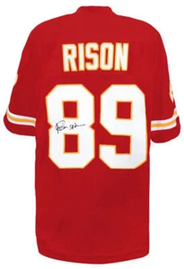 Andre Rison (KC CHIEFS) Signed Red Custom Jersey w/Spiderman (SCHWARTZ COA) - Picture 1 of 3