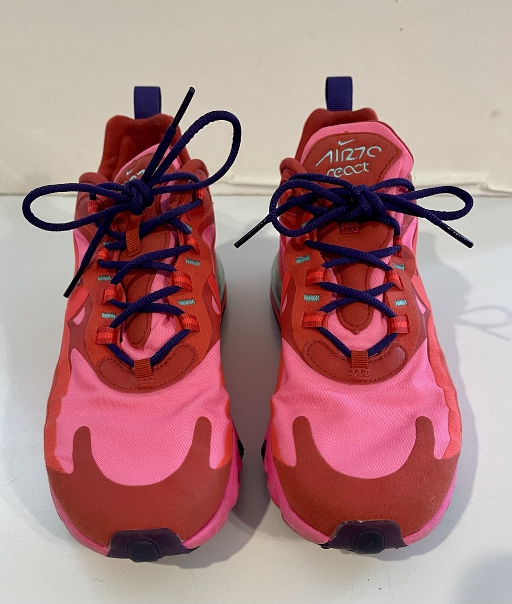 NIKE Air Max 270 React Mystic Pink ｴｱﾏｯｸｽ270 送料関税追跡込 Nike Air Max 270 React Women's Size 6.5 Running Shoes Hyper