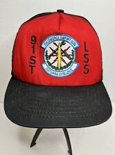 Vintage 91st LSS Logistics Support Squadron Sustaining Excellence Red Black￼ Hat