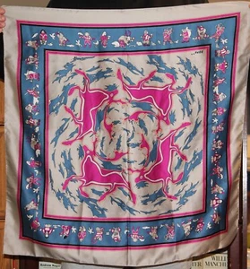 Jocelyne Mange/Wauge Boma Scarf Eskimo Inuit Native Amer - Made in Italy - 30" - Picture 1 of 4