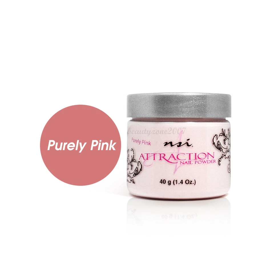 Polvo acrílico para uñas Nsi Attraction - rosa puro 1,4 oz / 40 g  Foto 1 de 1