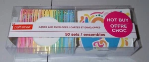 TARJETAS Y SOBRES DE FIESTA INTELIGENTES ARTESANALES 50 JUEGOS 4.25" X 5.5" ~BNIP~ - Imagen 1 de 4