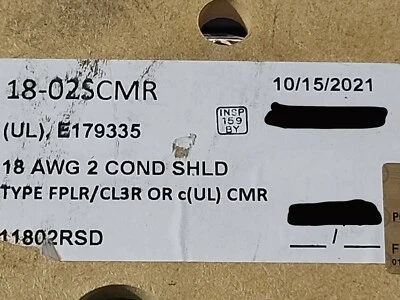 Cable de alarma/seguridad elevador blindado Advanced Digital 11802RSD 18/2C gris/100 pies Foto 1 de 4