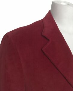 NEW Etro Corduroy Sportcoat (Jacket)!  Dark Red  Slim Fit   Polka Dot Lining
