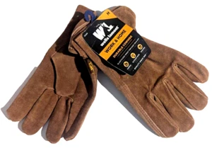 Wells Lamont Durable Cowhide Elasticized Wrist Work Gloves -MEDIUM - Item #1012M - Picture 1 of 11