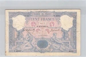 France - 100 Francs - 29.08.1906 - F.21(20) - Pick 65d - Y.4683 - No.880 - Picture 1 of 2