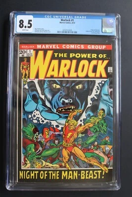 WARLOCK #1 ORIGIN 1st SOLO Title MCU 1972 High Evolutionary Man-Beast CGC 8.5 - Image 1 of 2