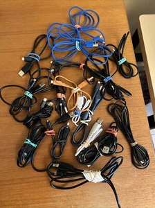 Lot Of 20 Assorted Usb-A To Micro-usb Cables - Various Lengths And Brands - Picture 1 of 3