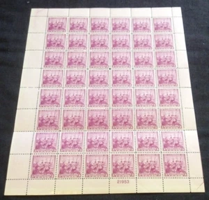 HOJA DE ESTAMPILLAS DE ESTADOS UNIDOS DE 48 3 CENTAVOS DESEMBARCO DE SUECOS Y FINLANDESES MNH #836 (2000) - Imagen 1 de 1