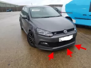 VW POLO R LINE GENUINE BUMPER LOWER LIP SPOILER SPLITTER 2012 - 2017 6R 6C - Picture 1 of 24