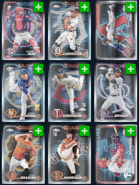 [DIGITAL] Topps Bunt - Mega Pack 24 Topps Chrome Lightboard Logo - K to Z - Pick - Image 1 of 1