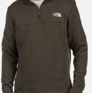 XXL North Face Pullover 1/4 Zip taupe grün - Bild 1 von 4