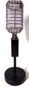 Metal Stage Theatre Prop Microphone Sculpture - Picture 1 of 7