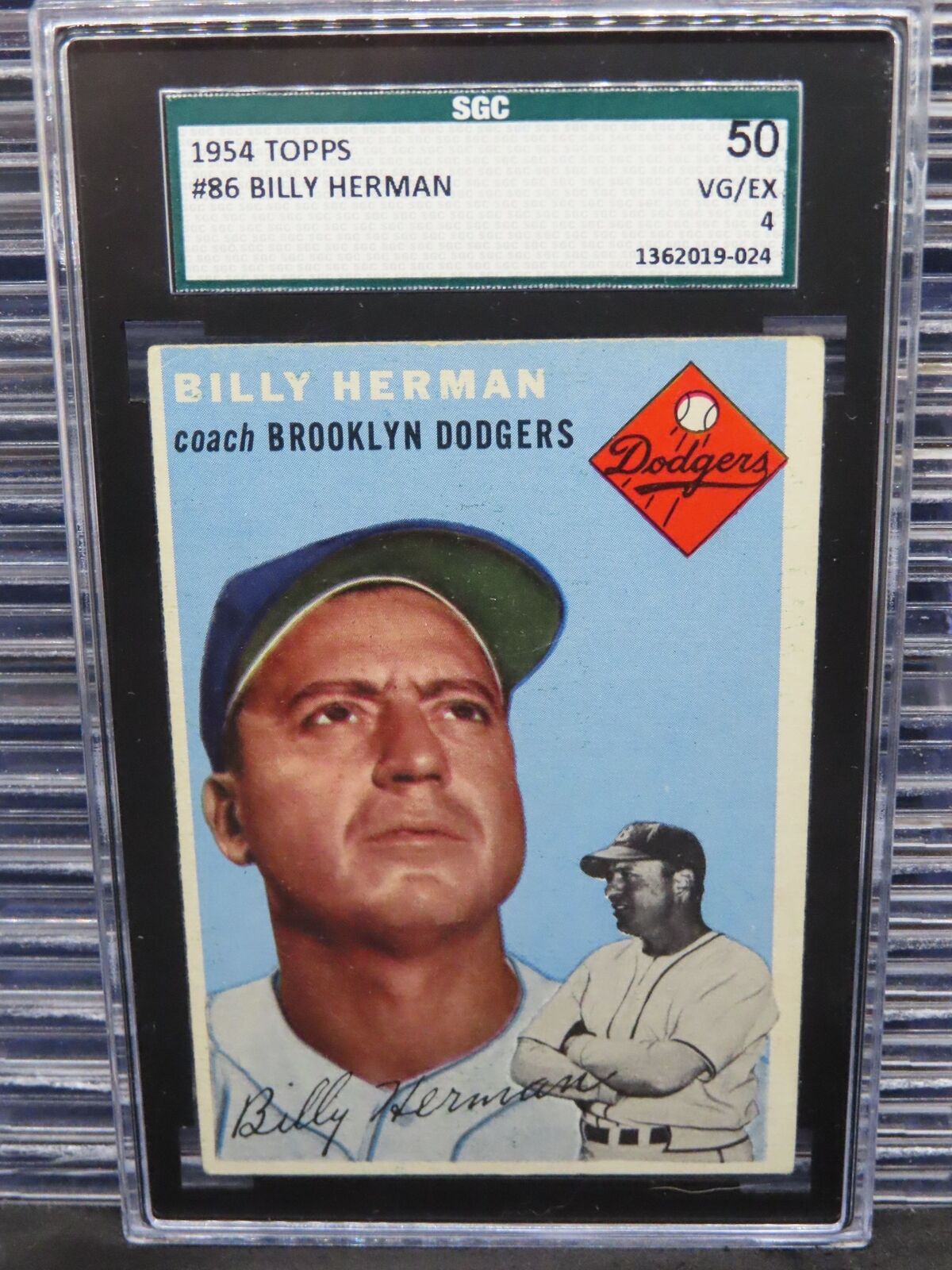1954 Topps Billy Herman #86 SGC 4 VG-EX 50 Dodgers I69