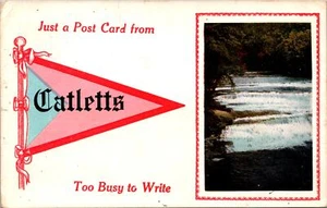 Postal banderín K13/Catletts Virginia c1910 demasiado ocupado para escribir 413 - Imagen 1 de 4