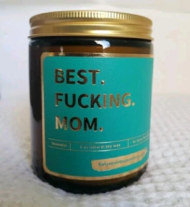 Best F Mom Gifts for Mom Best Mom Ever Lavender Candle, Soy Wax, Turquoise Green - Picture 1 of 8