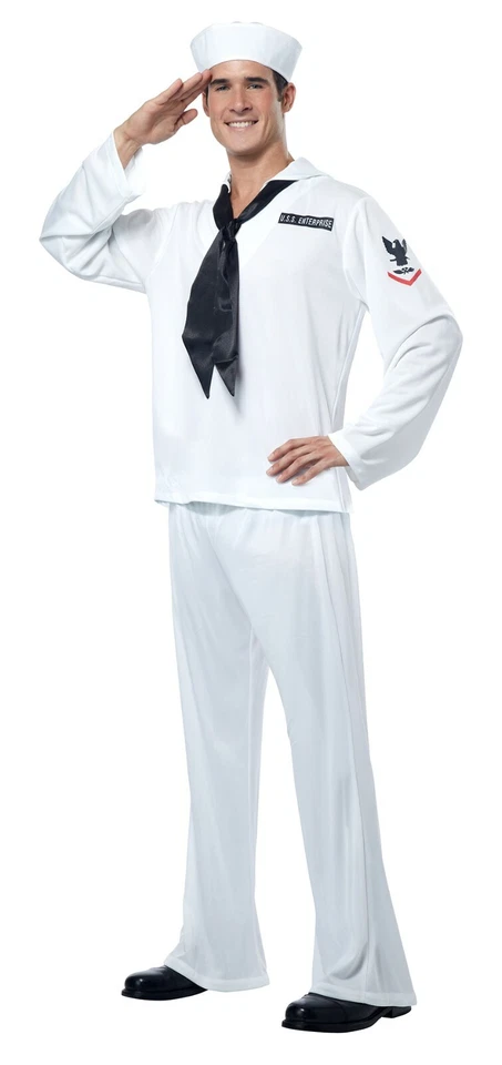 USA Naval Military Navy Sailor  Adult Halloween Costume - Image 1 of 1