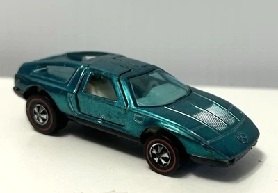 Hotwheels Redline AQUA 1970 Mercedes Benz C-111 White Interior Hong Kong HTF - Image 1 of 4