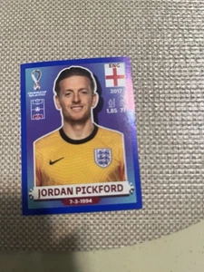 2022 FIFA World Cup Panini Sticker Blue Parallel JORDAN PICKFORD - England ENG3 - Picture 1 of 2
