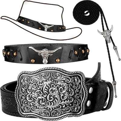 Panitay 3 Piezas Halloween Vaquero Disfraz Accesorios para Hombre Adulto Incluye 1 Wes Foto 1 de 4