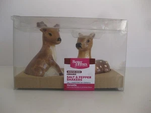 Better Homes And Gardens Winter Deer Ceramic Salt And Pepper Shakers - Picture 1 of 8