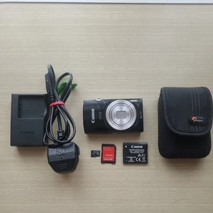 Canon IXUS 185 Digital Camera Black - Charger - Battery - 2 GB SD Card - Case - Picture 1 of 16