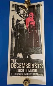 THE DECEMBERISTS Loch Lomond Original Concert Poster 2008 Signed & #'d No COA  - Picture 1 of 7