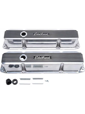 Edelbrock Valve Covers Elite II Series Stock Height Aluminium Polished Ed (4276) - Image 1 of 4