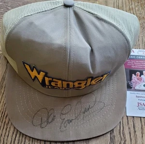 NICE Vintage Autographed Dale Earnhardt Sr Hat Cap JSA Nascar Wrangler Jeans - Picture 1 of 6