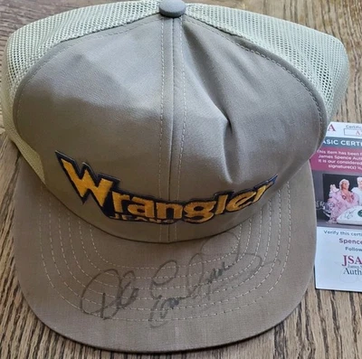 NICE Vintage Autographed Dale Earnhardt Sr Hat Cap JSA Nascar Wrangler Jeans - Image 1 of 4