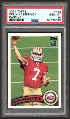 2011 Topps #413A Colin Kaepernick RC Rookie PSA 10 GEM MINT 49ERS - Image 1 of 2