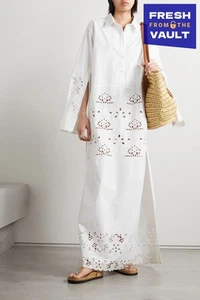 RRP€576 NILI LOTAN Maxi Shirt Dress Size XS Buttoned Cuffs Slit Sides - Picture 1 of 6