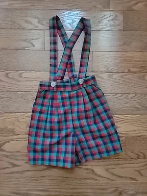 Pantalones Cortos Kelly's Niños Niños Rojo Cuadros Talla 4 Azul Verde Foto 1 de 4