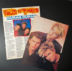 Pinup y recortes Duran Duran de la revista adolescente de los 80. - Imagen 1 de 3