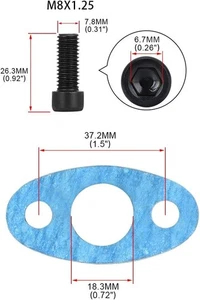 1 Satz RACING AN10 Turbo Ölrücklauf Ablass Flansch Adapter inkl. M8 x 1,25 Schrauben - Bild 1 von 6