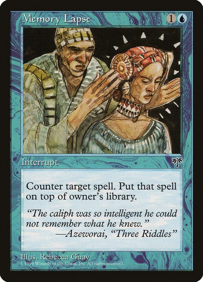 4x Memory Lapse - LP - Mirage Block - SPARROW MAGIC mtg - Image 1 of 1