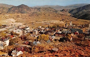 Virginia City Old Mining Ghost Town Aerial View Virginia City,NV Vtg Postcard - Picture 1 of 2