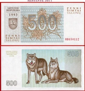 LITHUANIA 500 TALONU 1993 P 46 UNC free shipping from 100$ - Picture 1 of 3