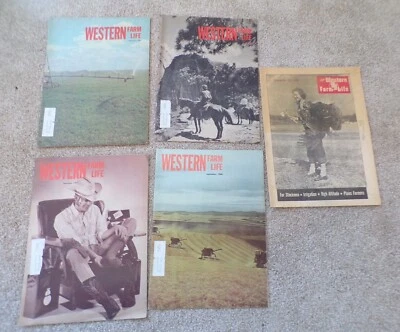 Lot of 5 Vintage 1950, 1967, 1968 Western Farm Life Magazines Foto 1 de 4