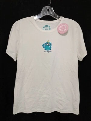 Camisa Life is Good Sleep, Mujer Pequeña, Taza Chocolate Caliente, SS, Nueva Con Etiquetas Foto 1 de 2