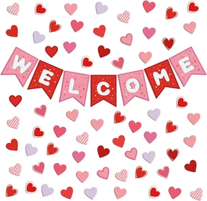67 Pcs Valentine‘S Day Welcome Classroom Bulletin Board Decor Welcome Valentine‘ - Picture 1 of 7