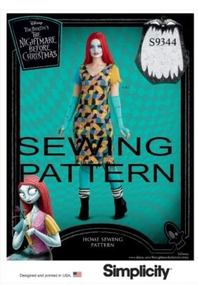 SIMPLICITY 9344 MISSES KNIT COSTUME Sewing Pattern NIGHTMARE BEFORE CHRISTMAS - Image 1 of 4