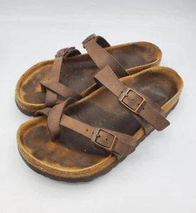 Sandalias Birkenstock para mujer Mayari tanga 36 230 cuero engrasado moca talla 5-5,5 - Imagen 1 de 13