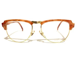 NEW ANTEPRIMA 43 012 BROWN GOLD VINTAGE AVIATOR EYEGLASSES RX 55-16-130 ITALY - Picture 1 of 6