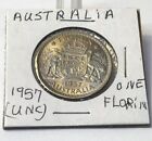 1957 Australia 1 Florin Elizabeth Ii Silver Vf Km 60