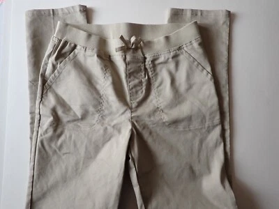 Pantalones ajustados caqui beige claro con lazo para niñas French Toast talla 16 pierna ajustada Foto 1 de 4